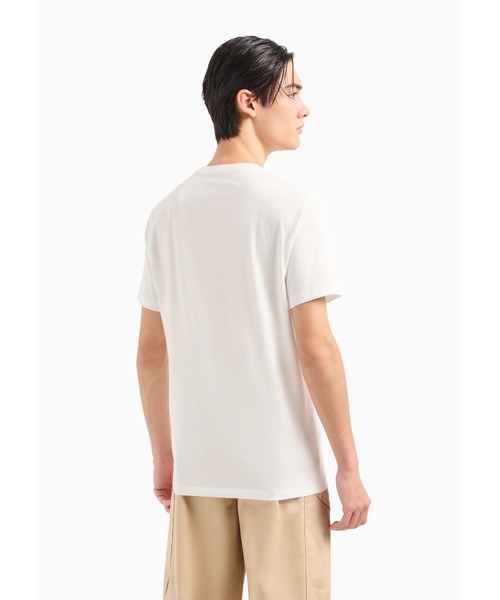 ARMANI EXCHANGE（アルマーニエクスチェンジ）の「【A|X アルマーニ エクスチェンジ】デザインロゴ　半袖クルーネックTシャツ/REGULAR（Tシャツ/カットソー・メンズ・ブラック/ホワイト・X-SMALL/X-LARGE/SMALL/MEDIUM/LARGE/XX-LARGE）」の3枚目の写真