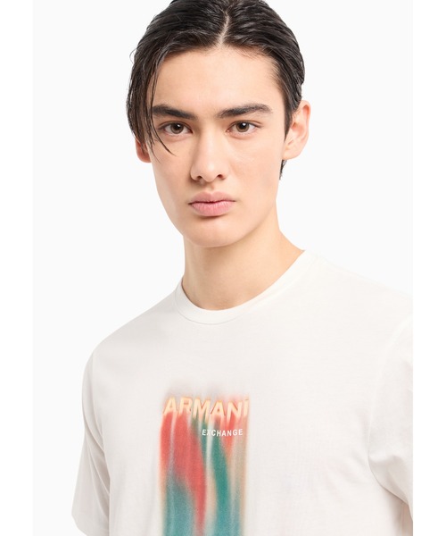 ARMANI EXCHANGE（アルマーニエクスチェンジ）の「【A|X アルマーニ エクスチェンジ】デザインロゴ　半袖クルーネックTシャツ/REGULAR（Tシャツ/カットソー・メンズ・ブラック/ホワイト・X-SMALL/X-LARGE/SMALL/MEDIUM/LARGE/XX-LARGE）」の6枚目の写真