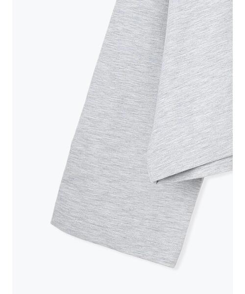 Samansa Mos2 blue（サマンサモスモスブルー）の「◎ミニ裏毛スキッパーパーカー（Tシャツ/カットソー・レディース・ブラック/トップグレー/オフホワイト・F）」の18枚目の写真