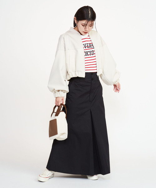 CONVERSE TOKYO(コンバーストウキョウ)の「2WAY HIGHWAIST SKIRT(スカート・レディース・ベージュ/ブラック・FREE)」の3枚目の写真