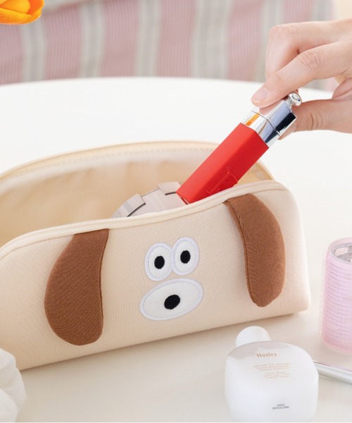 Brunch Brother(ブランチブラザー)の「ブランチブラザー ペンケース 筆箱(ステーショナリー・レディース・アイボリー/グレー・FREE)」の2枚目の写真