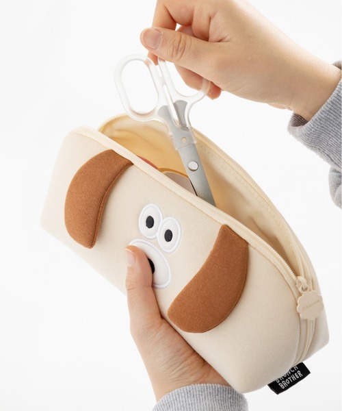 Brunch Brother(ブランチブラザー)の「ブランチブラザー ペンケース 筆箱(ステーショナリー・レディース・アイボリー/グレー・FREE)」の8枚目の写真