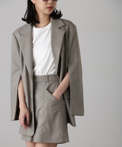 FREE'S MART（フリーズマート）の「［セットアップ対応］2WAYオーバーサイズジャケット（テーラードジャケット・レディース・ベージュ/グレー/ブラウン系その他/ホワイト系その他・SMALL/MEDIUM）」の10枚目の写真