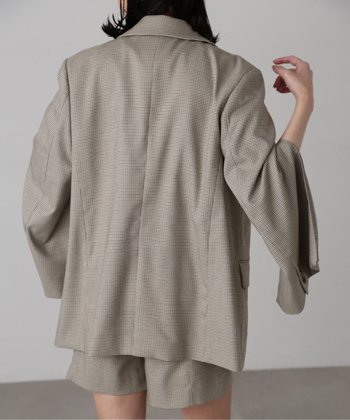 FREE'S MART（フリーズマート）の「［セットアップ対応］2WAYオーバーサイズジャケット（テーラードジャケット・レディース・ベージュ/グレー/ブラウン系その他/ホワイト系その他・SMALL/MEDIUM）」の13枚目の写真