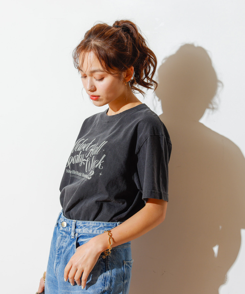 GOOD ROCK SPEED｜コットン プリント ワイド Tシャツ “LIFE