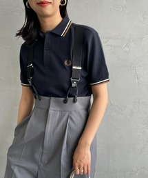 [FRED PERRY/フレッドペリー] ツインティップライン ワンポイントロゴ刺繍ポロシャツ