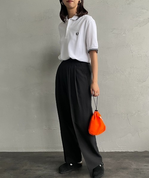 FRED PERRY/フレッドペリー] ツインティップライン ワンポイントロゴ