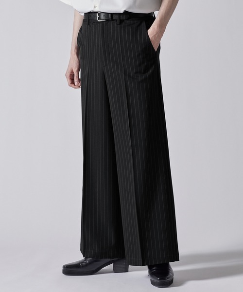 CLEL バックブラッシュドTR フレアスラックスM CLEL】Back Brushed TR Flare Slacks/バックブラッシュドTR