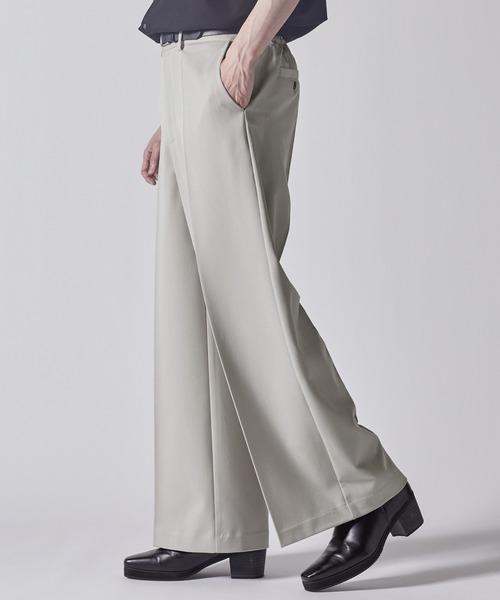 セール】【CLEL】Back Brushed TR Flare Slacks/バック