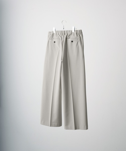 CLEL バックブラッシュドTR フレアスラックス アッシュ XS CLEL スラックス 「CLEL」Back Brushed TR Flare Slacks/バック