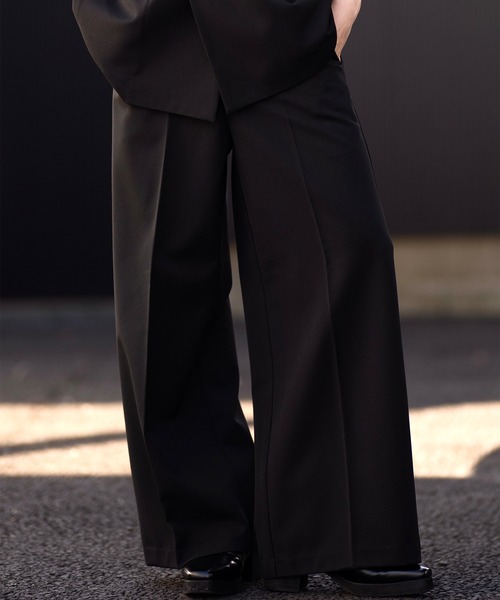 CLEL（クレイル）の「【CLEL】Back Brushed TR Flare Slacks