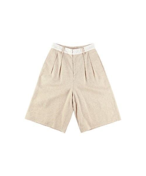 ALEXIA STAM（アリシアスタン）の「Tuck Wide Half Pants/タックワイドハーフパンツ（その他パンツ・レディース・ブラウン/ベージュ・S/M）」の9枚目の写真