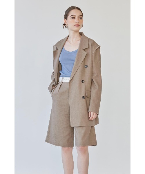 ALEXIA STAM（アリシアスタン）の「Tuck Wide Half Pants/タックワイドハーフパンツ（その他パンツ・レディース・ブラウン/ベージュ・S/M）」の21枚目の写真