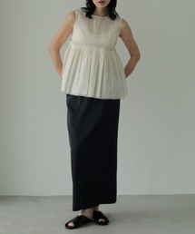 anuke（アンヌーク）の「anuke Sheer Peplum Tops シアー