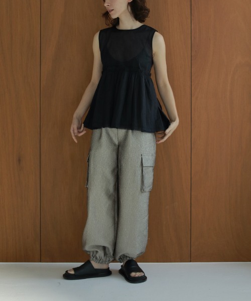 anuke（アンヌーク）の「anuke Sheer Peplum Tops シアー