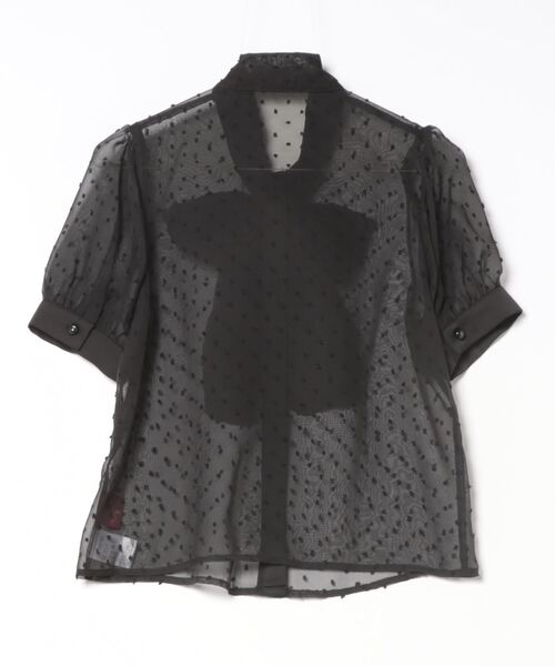 Jamie エーエヌケー(ジェイミーエーエヌケー)の「シアードットブラウス(シャツ/ブラウス・レディース・ホワイト/ブラック・M)」の3枚目の写真