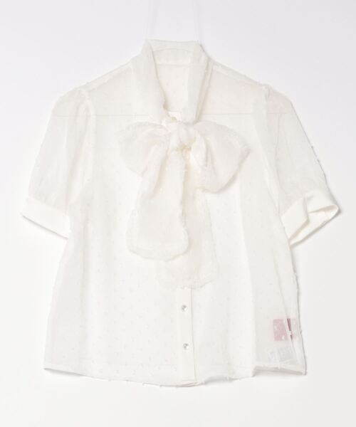 Jamie エーエヌケー(ジェイミーエーエヌケー)の「シアードットブラウス(シャツ/ブラウス・レディース・ホワイト/ブラック・M)」の12枚目の写真