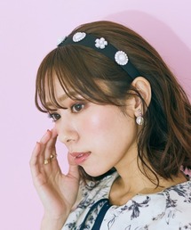 marun | 大きいサイズ　ビジュー飾りカチューシャ　marun(カチューシャ)