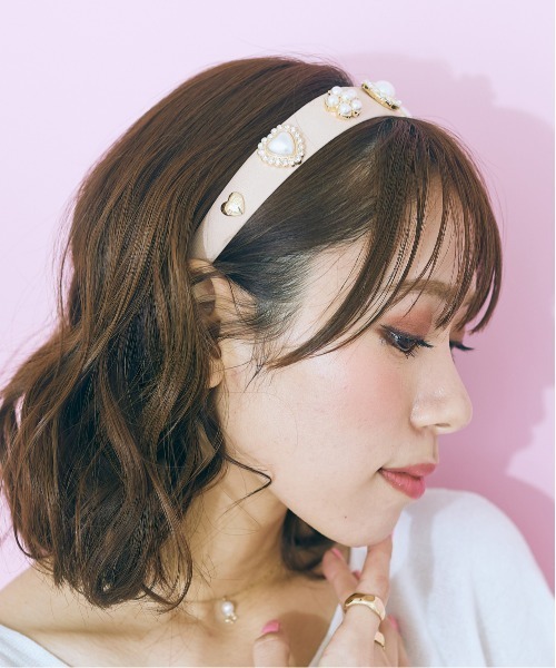 marun（マルン）の「＜大きいサイズ＞　ビジュー飾りカチューシャ　marun（カチューシャ・レディース・オレンジ系/ブラック・FREE）」の10枚目の写真