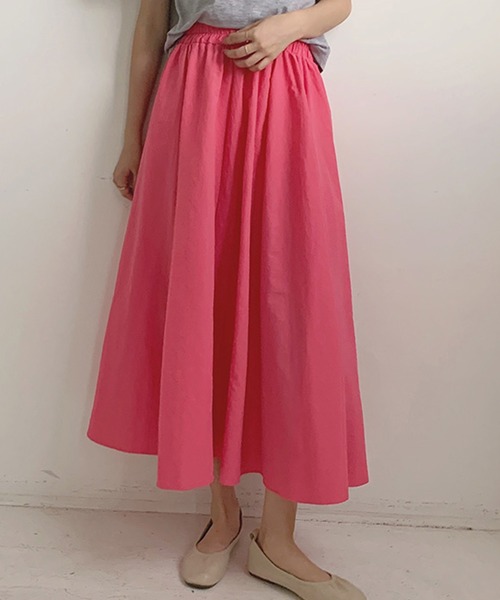 Twinkle;pm（トゥインクルピーエム）の「カラフルギャザースカート（スカート・レディース・ブラウン/ピンク/オレンジ/ブルー/グリーン/ブラック・FREE）」の12枚目の写真