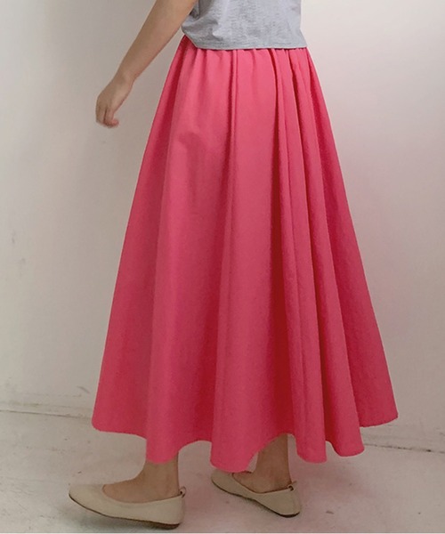 Twinkle;pm（トゥインクルピーエム）の「カラフルギャザースカート（スカート・レディース・ブラウン/ピンク/オレンジ/ブルー/グリーン/ブラック・FREE）」の11枚目の写真