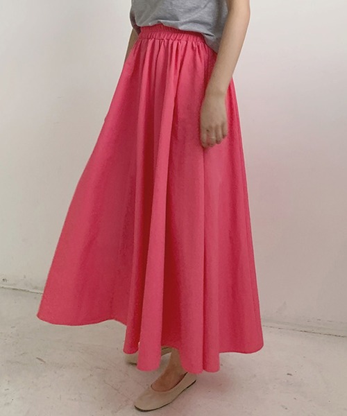 Twinkle;pm（トゥインクルピーエム）の「カラフルギャザースカート（スカート・レディース・ブラウン/ピンク/オレンジ/ブルー/グリーン/ブラック・FREE）」の10枚目の写真