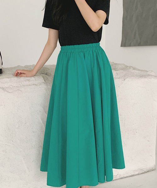 Twinkle;pm（トゥインクルピーエム）の「カラフルギャザースカート（スカート・レディース・ブラウン/ピンク/オレンジ/ブルー/グリーン/ブラック・FREE）」の20枚目の写真