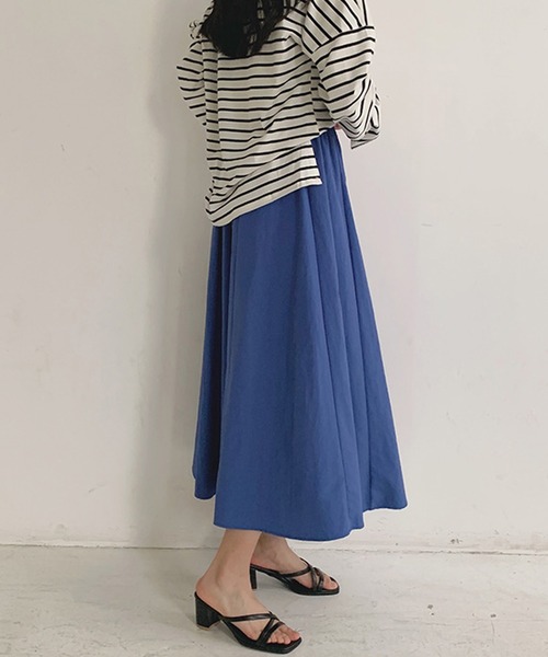 Twinkle;pm（トゥインクルピーエム）の「カラフルギャザースカート（スカート・レディース・ブラウン/ピンク/オレンジ/ブルー/グリーン/ブラック・FREE）」の14枚目の写真