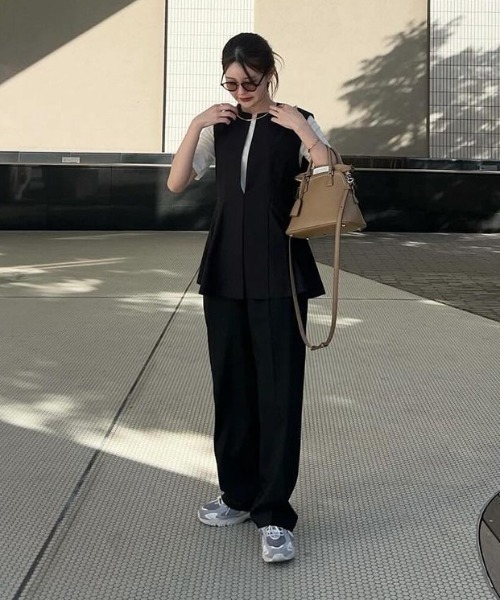 RANAN（ラナン）の「【防シワ】ペプラムジレベスト（スーツベスト・レディース・ライトグレー/ネイビー/ブラック・L/M/LL）」の17枚目の写真