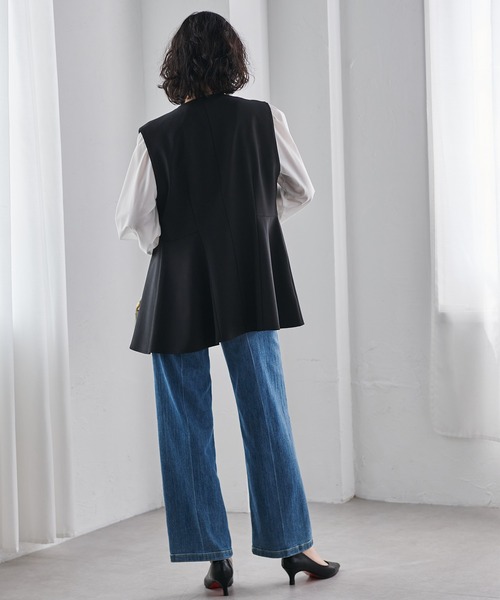 RANAN（ラナン）の「【防シワ】ペプラムジレベスト（スーツベスト・レディース・ライトグレー/ネイビー/ブラック・L/M/LL）」の11枚目の写真