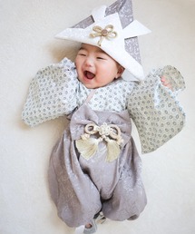 SweetMommy（スウィートマミー）の「3WAY コットン×ジャガード　2ピース袴ロンパース [七五三]  [誕生日 記念日 お食い初め お宮参り]（着物）」