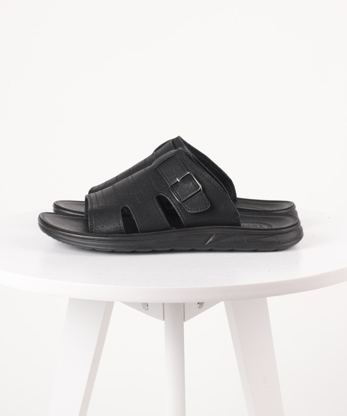 aimoha（アイモハ）の「aimoha men BASIC FAKE LEATHER SLIPPER べシック サンダル（サンダル・メンズ・ブラウン/ブラック・27.5cm/25.0cm/25.5cm/26.0cm/26.5cm/27.0cm）」の2枚目の写真