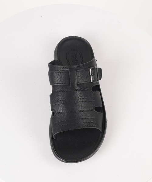 aimoha（アイモハ）の「aimoha men BASIC FAKE LEATHER SLIPPER べシック サンダル（サンダル・メンズ・ブラウン/ブラック・27.5cm/25.0cm/25.5cm/26.0cm/26.5cm/27.0cm）」の3枚目の写真