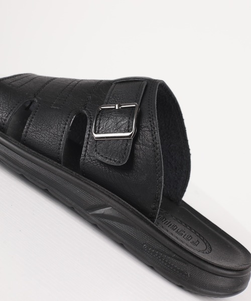 aimoha（アイモハ）の「aimoha men BASIC FAKE LEATHER SLIPPER べシック サンダル（サンダル・メンズ・ブラウン/ブラック・27.5cm/25.0cm/25.5cm/26.0cm/26.5cm/27.0cm）」の4枚目の写真
