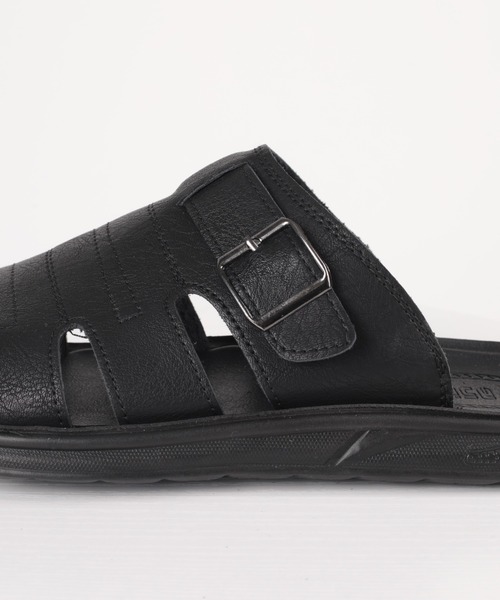 aimoha（アイモハ）の「aimoha men BASIC FAKE LEATHER SLIPPER べシック サンダル（サンダル・メンズ・ブラウン/ブラック・27.5cm/25.0cm/25.5cm/26.0cm/26.5cm/27.0cm）」の5枚目の写真