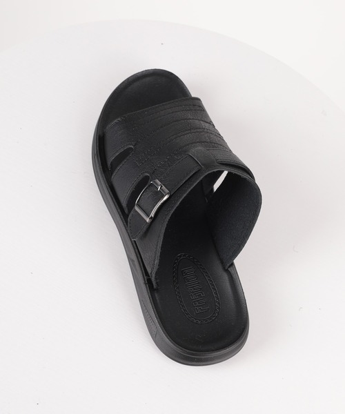 aimoha（アイモハ）の「aimoha men BASIC FAKE LEATHER SLIPPER べシック サンダル（サンダル・メンズ・ブラウン/ブラック・27.5cm/25.0cm/25.5cm/26.0cm/26.5cm/27.0cm）」の7枚目の写真