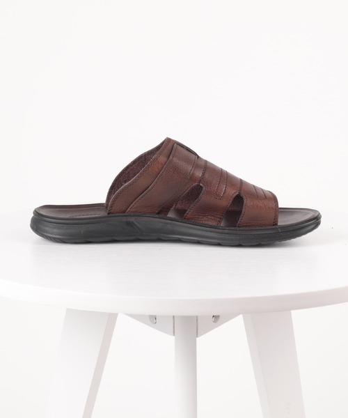 aimoha（アイモハ）の「aimoha men BASIC FAKE LEATHER SLIPPER べシック サンダル（サンダル・メンズ・ブラウン/ブラック・27.5cm/25.0cm/25.5cm/26.0cm/26.5cm/27.0cm）」の19枚目の写真