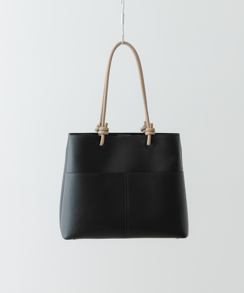 RODE SKO(ロデスコ)の「結びハンドルバッグ(ハンドバッグ・レディース・グレー系その他/ブラック・ONE)」の1枚目の写真