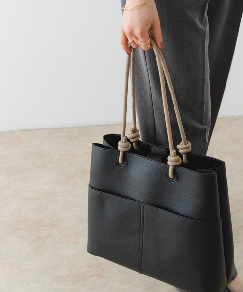 RODE SKO(ロデスコ)の「結びハンドルバッグ(ハンドバッグ・レディース・グレー系その他/ブラック・ONE)」の15枚目の写真