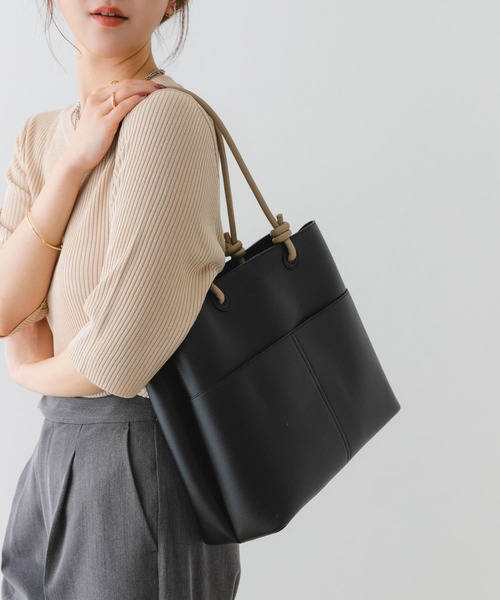 RODE SKO(ロデスコ)の「結びハンドルバッグ(ハンドバッグ・レディース・グレー系その他/ブラック・ONE)」の17枚目の写真