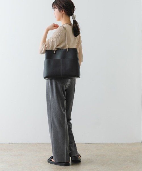 RODE SKO(ロデスコ)の「結びハンドルバッグ(ハンドバッグ・レディース・グレー系その他/ブラック・ONE)」の20枚目の写真