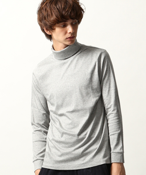 ABAHOUSE（アバハウス）の「スーピマ　スムースタートルネック（Tシャツ/カットソー・メンズ・ホワイト/ブラック×ホワイト/グレー/ブラック・2/3）」の4枚目の写真