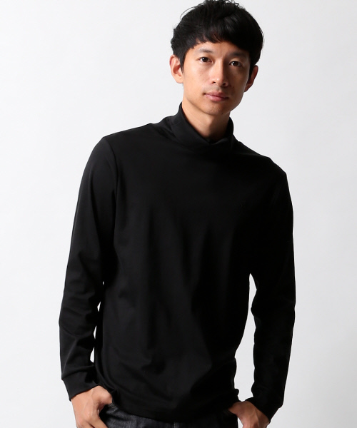 ABAHOUSE（アバハウス）の「スーピマ　スムースタートルネック（Tシャツ/カットソー・メンズ・ホワイト/ブラック×ホワイト/グレー/ブラック・2/3）」の3枚目の写真