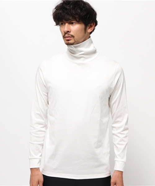 ABAHOUSE（アバハウス）の「スーピマ　スムースタートルネック（Tシャツ/カットソー・メンズ・ホワイト/ブラック×ホワイト/グレー/ブラック・2/3）」の5枚目の写真