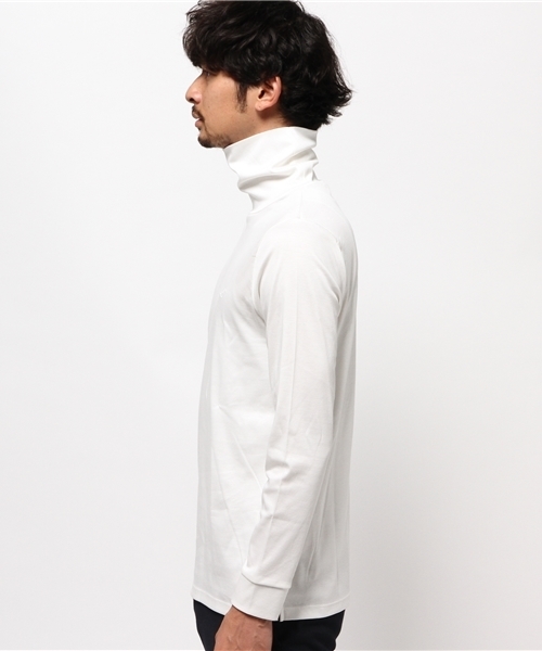 ABAHOUSE（アバハウス）の「スーピマ　スムースタートルネック（Tシャツ/カットソー・メンズ・ホワイト/ブラック×ホワイト/グレー/ブラック・2/3）」の6枚目の写真