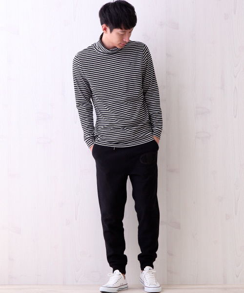 ABAHOUSE（アバハウス）の「スーピマ　スムースタートルネック（Tシャツ/カットソー・メンズ・ホワイト/ブラック×ホワイト/グレー/ブラック・2/3）」の19枚目の写真