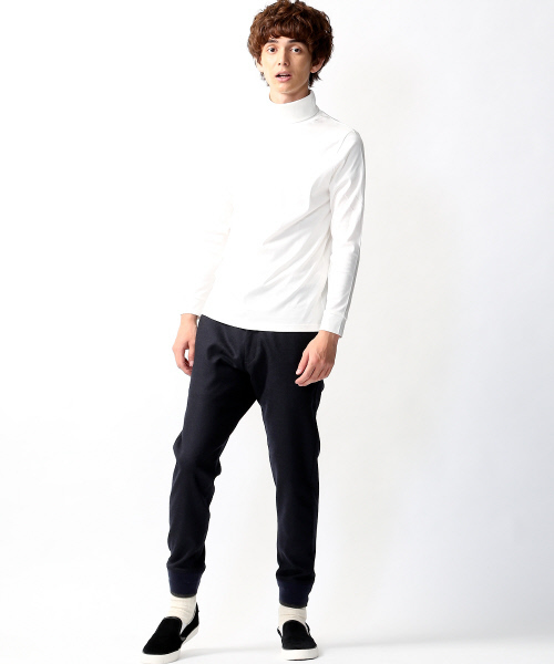 ABAHOUSE（アバハウス）の「スーピマ　スムースタートルネック（Tシャツ/カットソー・メンズ・ホワイト/ブラック×ホワイト/グレー/ブラック・2/3）」の20枚目の写真