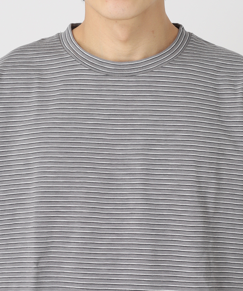 JOURNAL STANDARD relume（ジャーナルスタンダード　レリューム）の「【NATION WIDE / ネーションワイド】 ボーダーTシャツ（Tシャツ/カットソー・メンズ・ライトブルー/チャコールグレー/ホワイト×ホワイト・LARGE/MEDIUM）」の13枚目の写真