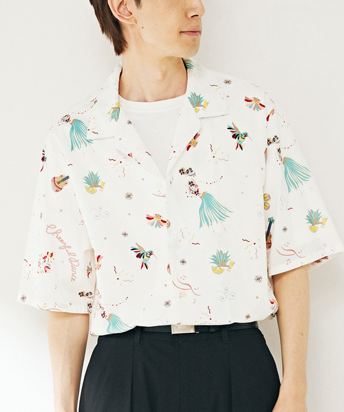 B.C STOCK(ベーセーストック)の「CRH/アロハシャツ(MEXICO)(シャツ/ブラウス・メンズ・ホワイト×ホワイト/ブラック・LARGE/MEDIUM)」の1枚目の写真