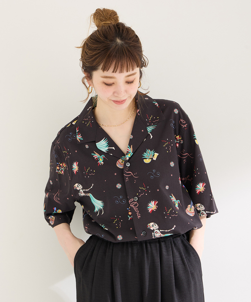 B.C STOCK(ベーセーストック)の「CRH/アロハシャツ(MEXICO)(シャツ/ブラウス・メンズ・ホワイト×ホワイト/ブラック・LARGE/MEDIUM)」の2枚目の写真